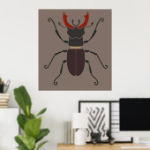 Stag Beetle Poster (Thuiskantoor)