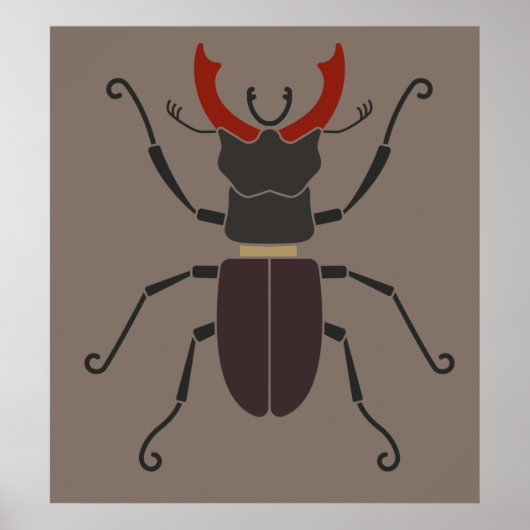 Stag Beetle Poster (Voorkant)