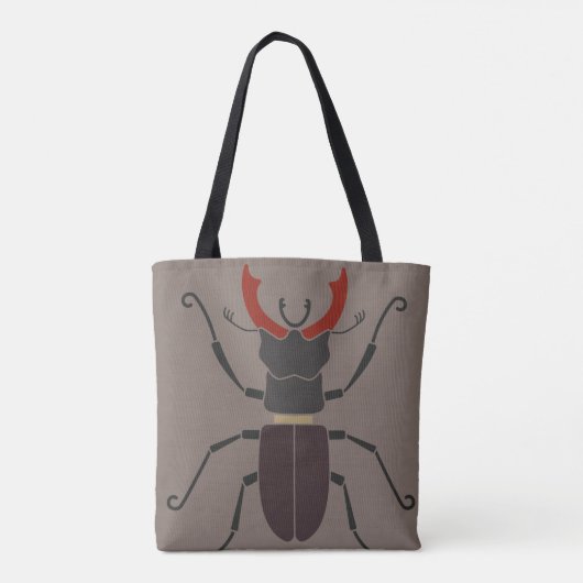 Stag Beetle Tote Bag (Achterkant)