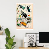 Stag Beetles afdrukken Poster (Thuiskantoor)
