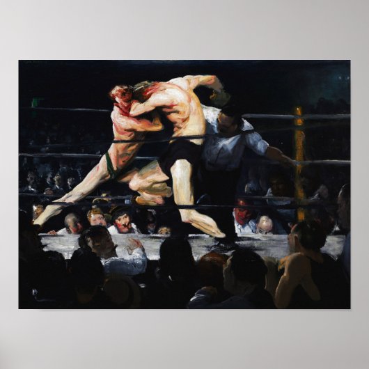 Stag bij Sharkey's van George Bellows Poster (Voorkant)