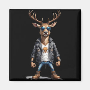Stag Biker Rebel Leather Jacket Cool Style Urban Magneet