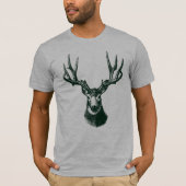  Stag Black en White Illustratie T-shirt (Voorkant)