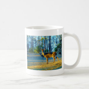 Stag / Buck Deer, Bright Blue Sky Koffiemok