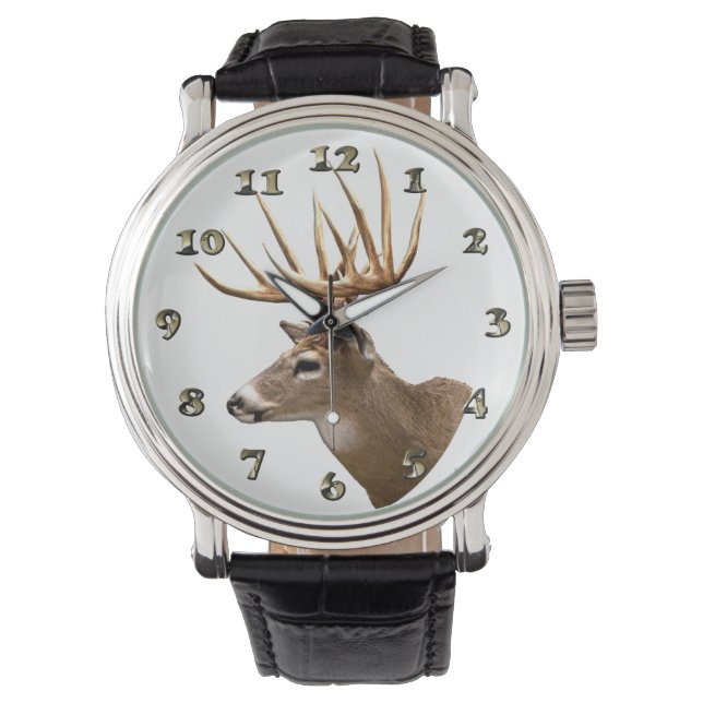 Stag Buck Deer Horloge (Voorkant)