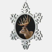 Stag Buck Deer Tin Sneeuwvlok Ornament (Rechts)