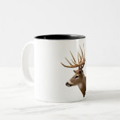 Stag Buck Deer Tweekleurige Koffiemok (Voorkant links)