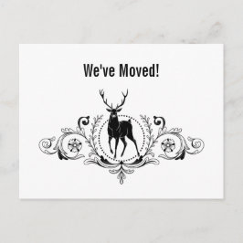 Stag Buck  Swirls Moving Announcement | Aankondigingskaart