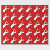 Stag Deer Head Fun Trendy Wrapping Paper Cadeaupapier (Vlak)