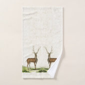 Stag Deer Wildlife Animal Antlers Bath Bad Handdoek (Handdoek)