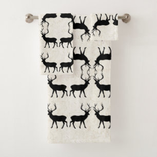 Stag Deer Wildlife Animal Kunstkeukenset Bad Handdoek