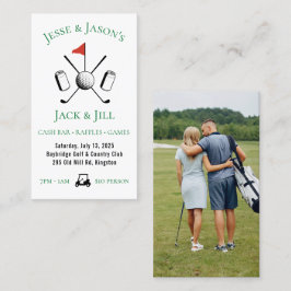 Stag & doe /Jack en Jill Golf Thema Evenementenkaa Visitekaartje