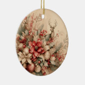 Stag en bloemenboom ornament (Rechts)