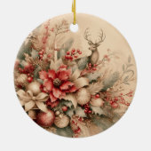 Stag en bloemenboom ornament (Achterkant)