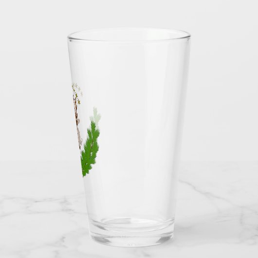 Stag en Bough Logo Glas (Links)