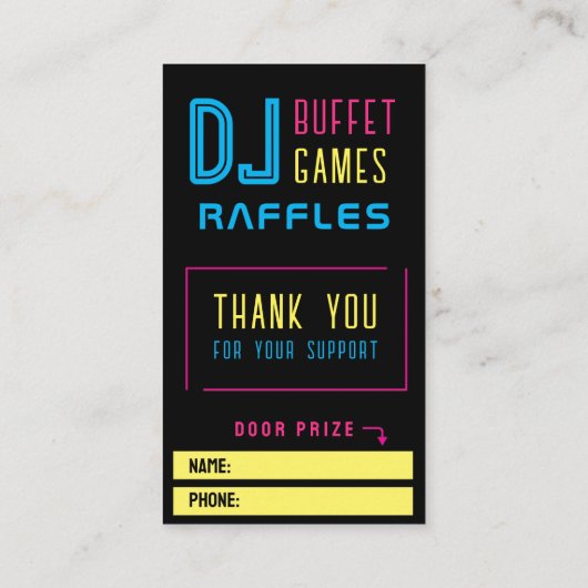 Stag en Doe Party Fundraiser Tickets (Achterkant)