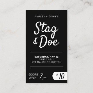 Stag en Doe Tickets moderne klassieke feesttijden