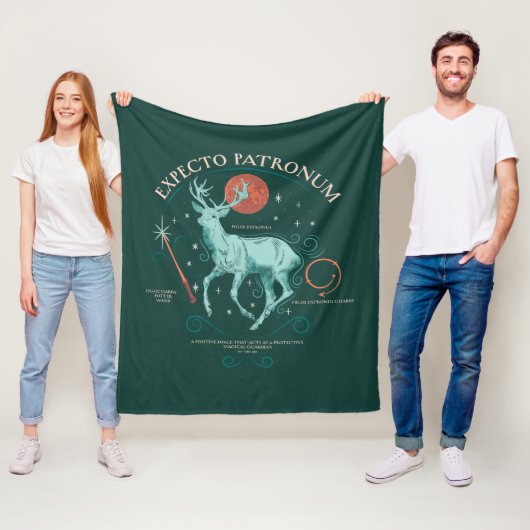 Stag Expecto Patronum Graphic Fleece Deken (In situ)
