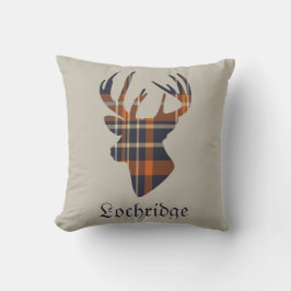 Stag Head Schotse Tartan Patroon Gepersonaliseerd Kussen