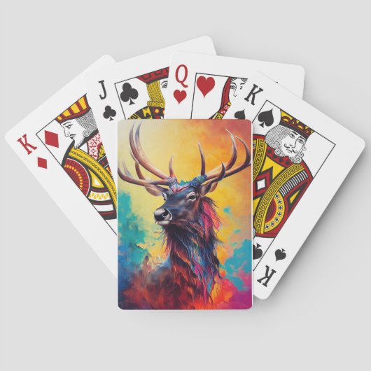 Stag Herten Dier Discovery Adventure Natuur Planet Pokerkaarten (Achterkant)
