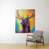 Stag Herten Dier Discovery Adventure Natuur Planet Wandkleed (In situ)