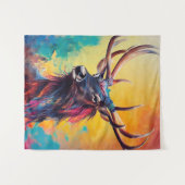 Stag Herten Dier Discovery Adventure Natuur Planet Wandkleed (Voorkant (horizontaal))