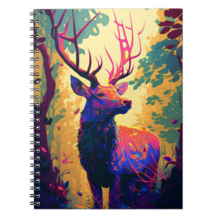 Stag Herten Dierlijk Portret Schilderen Wildlife F Notitieboek