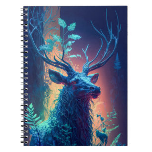 Stag Herten Dierlijk Portret Schilderen Wildlife F Notitieboek