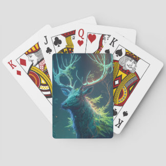 Stag Herten Dierlijk Portret Schilderen Wildlife F Pokerkaarten