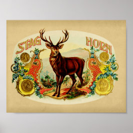 Stag Horn  Cigar Box Poster