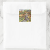 Stag Hunt uit 'Brevis Narratio' Vierkante Sticker (Tas)
