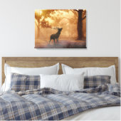 Stag in Bos Canvas Afdruk (Insitu (Slaapkamer))