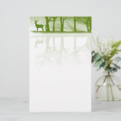 Stag in Dusk Briefpapier (Staand voorkant)