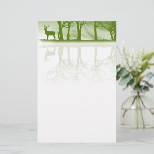 Stag in Dusk Briefpapier (Staand voorkant)