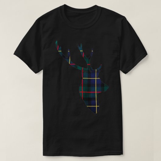 Stag in MacLeod van Dunvegan Tartan T-shirt (Design voorkant)