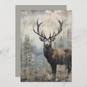 Stag Kerst Kaart (Voorkant / Achterkant)