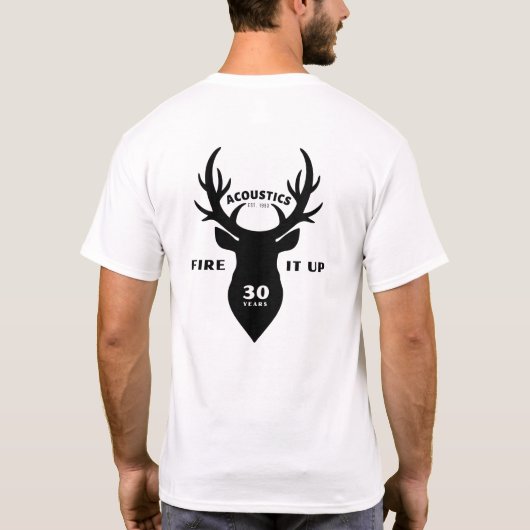 STAG Mannen Basic T-shirt White (Achterkant)