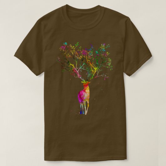 Stag met Boomhoorns 2 T-shirt (Design voorkant)