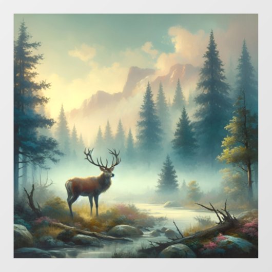 Stag Olieverf Schilderen Venster Cling Raamsticker (Vel)