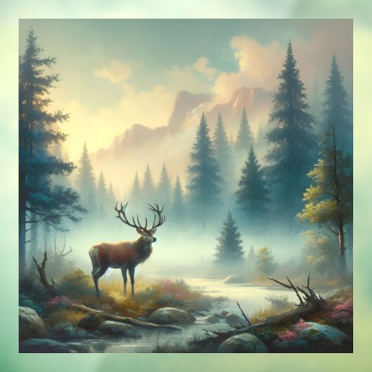 Stag Olieverf Schilderen Venster Cling Raamsticker (Vel 3)