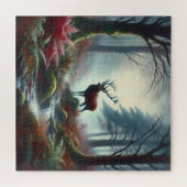 Stag olieverfschilderij Puzzel (Horizontaal)
