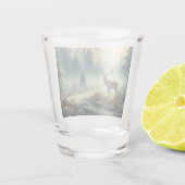 Stag olieverfschilderij Shot Glass Glas (Achterkant)