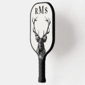Stag Reindeer Rustic Monogram Pickleball Paddle (Links)
