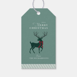 Stag Rendier Gepersonaliseerde Kerstcadeau Label Cadeaulabel