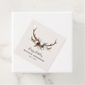 Stag rustige botanische herfst verjaardagsfeestje bedankjes labels (In situ)