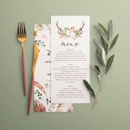 stag sage green bruiloft menu elegant florroze