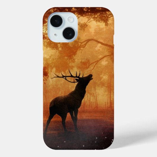 Stag Silhouette bij Sunset Case-Mate iPhone Case (Achterkant)