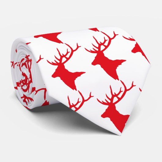 Stag Stropdas [rood] (Opgerold)