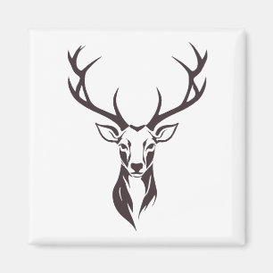 Stag Vector Art Animal Modern Urban City Graphic Magneet