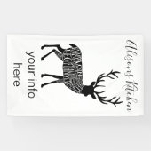 stag venison hert elk jekker slagerij vleessap spandoek (Horizontaal)